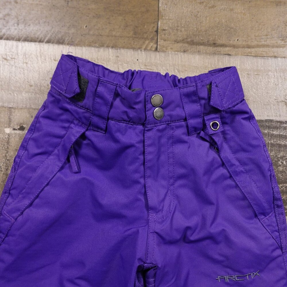 Arctix Snow Pants with Reinforced Knees and Seat girls' small (8) purple - Picture 3 of 12